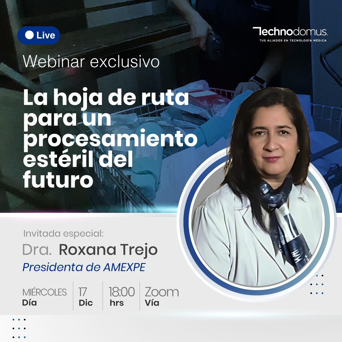 technodomus's tweet photo. En 40 minutos nos adelantamos a los cambios que se esperan para el 2026 en la esterilización. Aún te puedes registrar a nuestro webinar https://t.co/wtHheArGDR https://t.co/o3HdzxRW2v