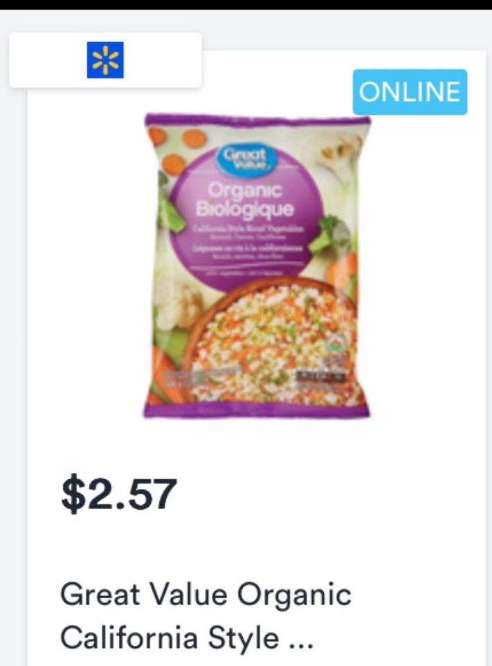 $2.57 a pound 

For pre cut 
ORGANIC VEGETABLES 

has always stood out as a fantastic deal at Walmart