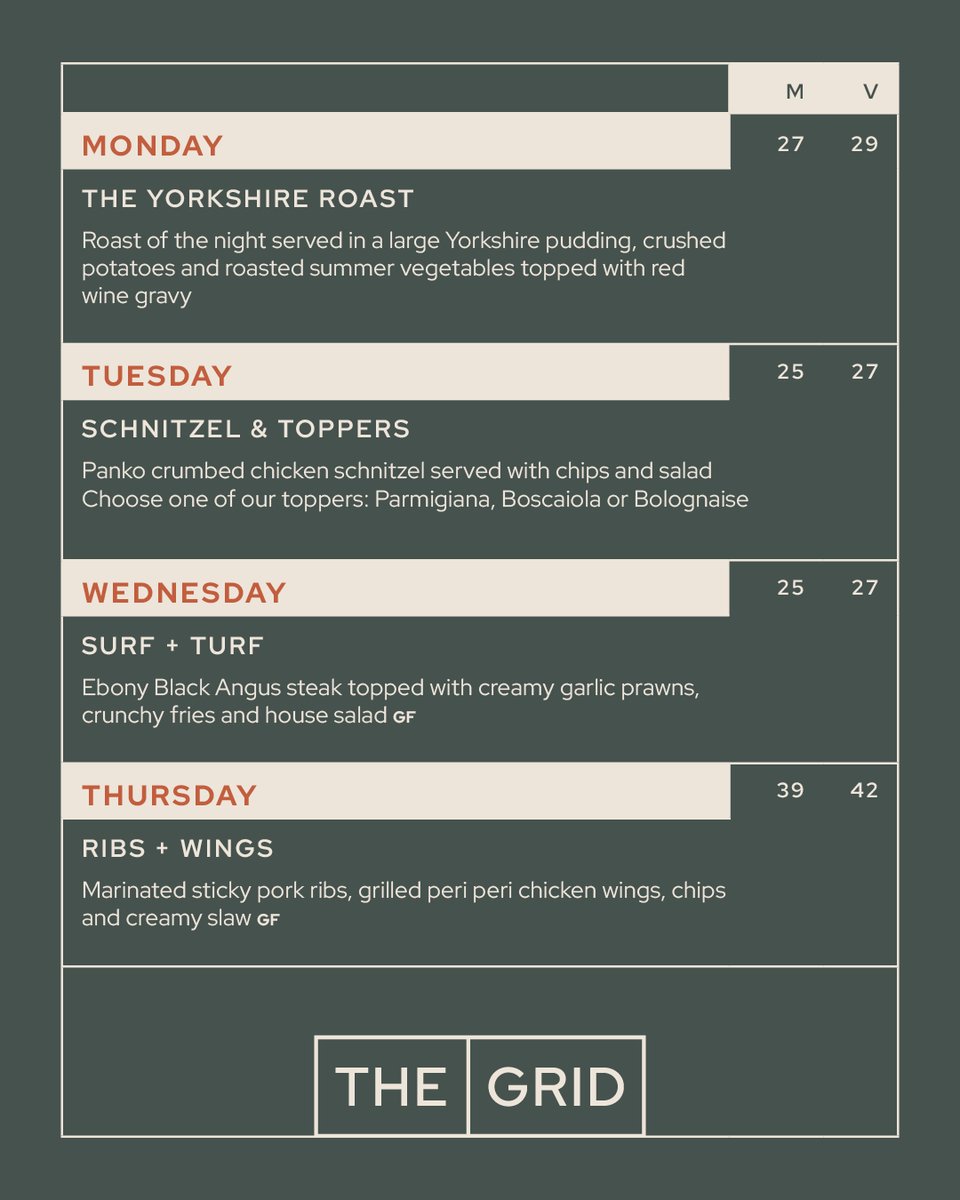 #ad Summer’s officially on the menu ☀
Dive into fresh flavours, bright dishes and seasonal favourites now available at The Grid.