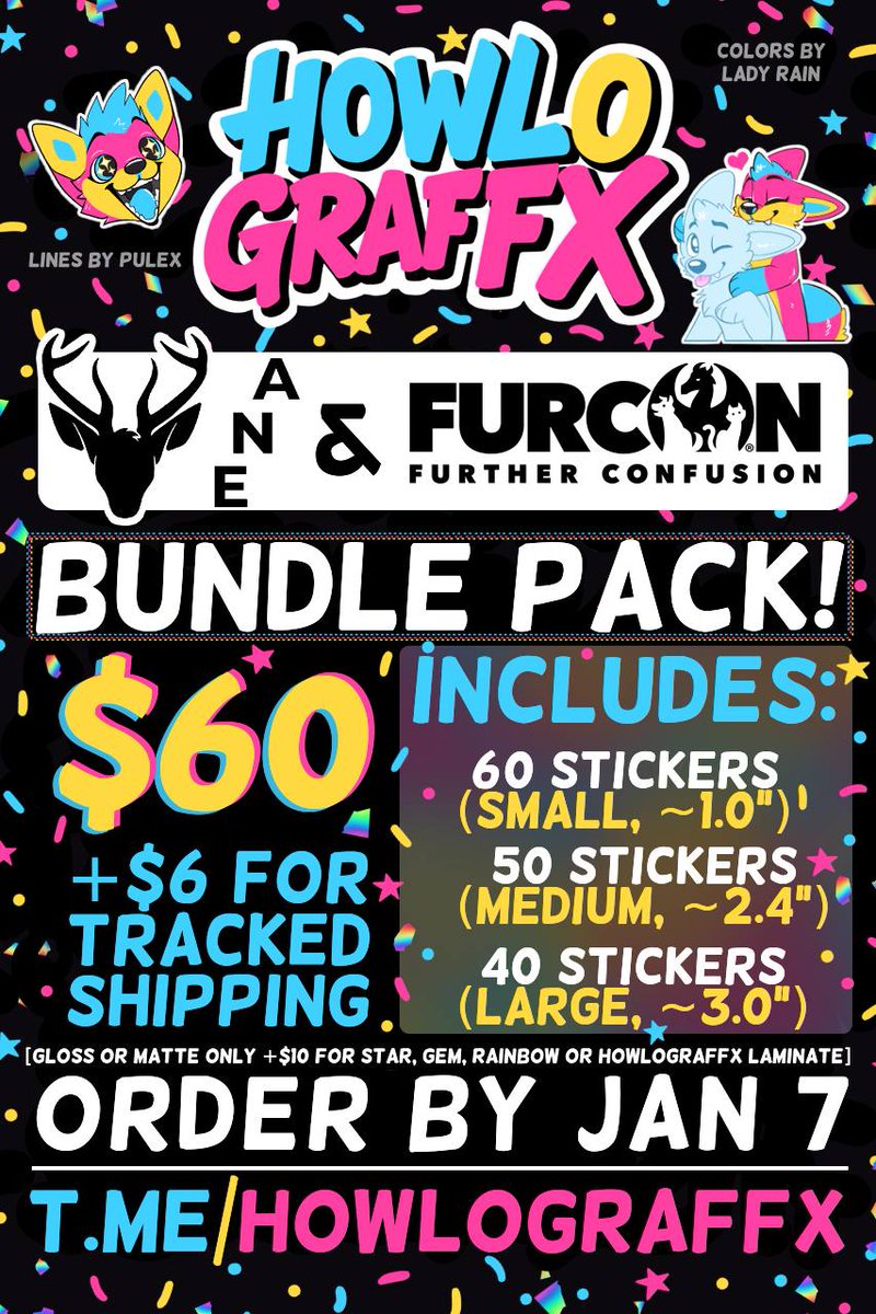 With ANE &amp; FC *just* around the corner, we are happy to re-open for Convention Bundles again!  Get them ordered before Jan 7th to ensure on time delivery~

T.me/HowloGrafFX