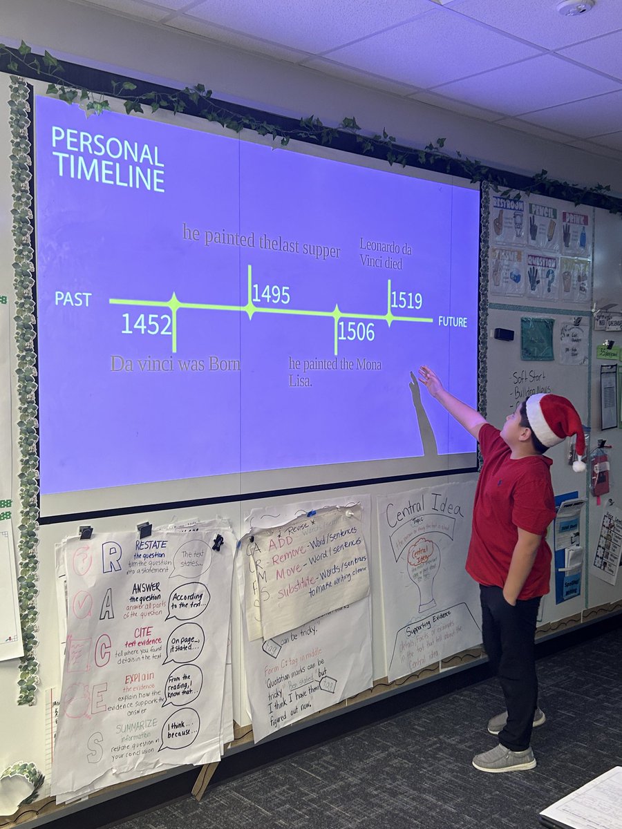 DelisaReyna's tweet photo. My teacher heart did a happy dance this week!❤️We dove into text features with a focus on timelines, and  students used timelines to organize their biography research. Seeing their thoughtful sequencing and creativity was such a joy.#HumbleISD_CE #TeacherWins✨ https://t.co/EvfpHAReZI