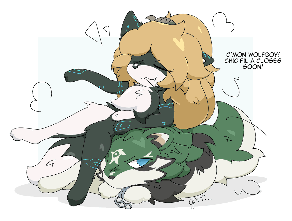 Wolf Link isn't a big fan of Midna's fox form...