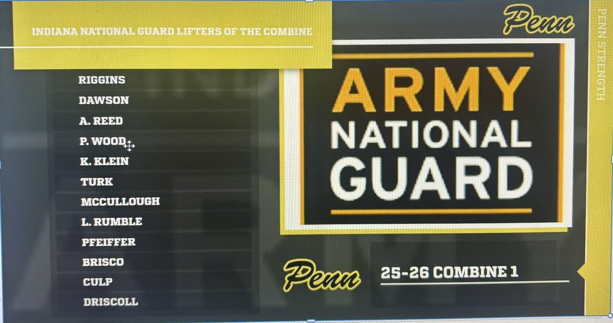 PennStrength's tweet photo. IN NATIONAL GUARD LIFTERS OF THE COMBINE @innationalguard https://t.co/tlpEvetnjV