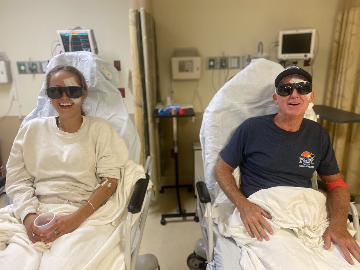 HarvardEye's tweet photo. Double the care, double the smiles!😄This father and daughter duo trusted Dr. Ashraf F. Ahmad for both their pterygium surgeries. Better vision runs in the family! https://t.co/mHiDzjX2Q4