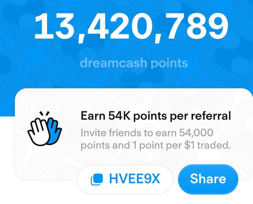 <a href="/Dreamcash/">Dreamcash</a> dreamcash.xyz/share?code=hve…