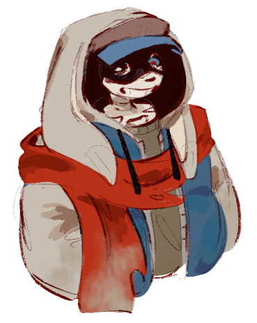 dust and dust paps design (+bonus dust bunny doodle for my friend)