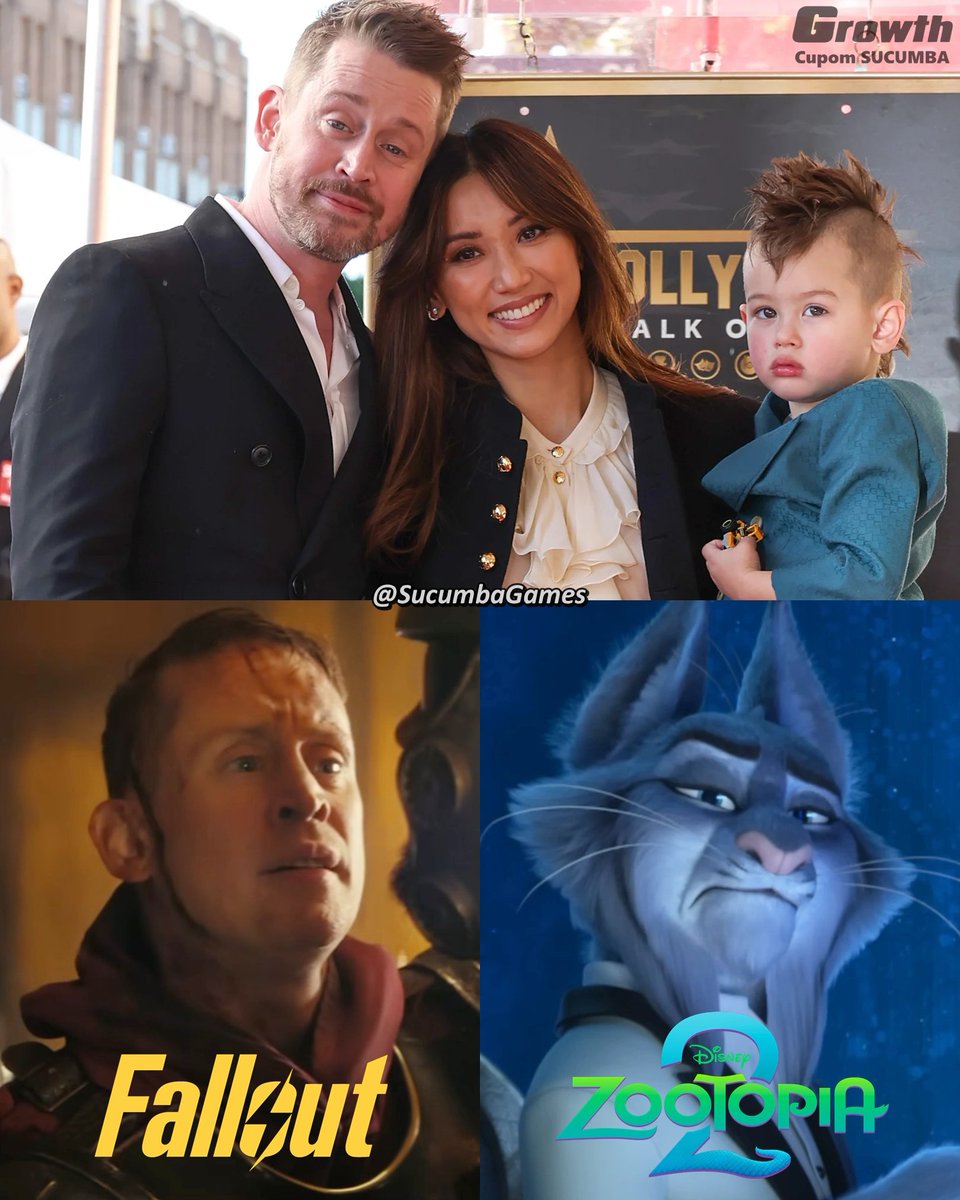 SucumbaGames's tweet photo. No final deste ano, Macaulay Culkin estrelou duas grandes produções: A 2° Temporada de Fallout e Zootopia 2.

O ator, que marcou gerações como Kevin em Esqueceram de Mim, foi explorado desde muito cedo pela indústria, o que acarretou uma juventude e uma vida adulta bem conturbadas. Mas, após conhecer sua esposa, a atriz Brenda Song, formar uma família, ele se reergueu e voltou com tudo a fazer o que ama.