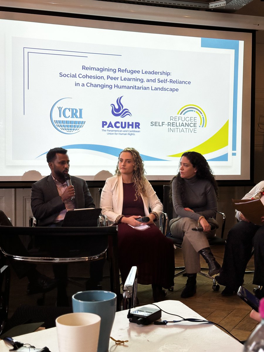 IntrntlCouncil's tweet photo. Grateful to join the refugee leadership conversation at #RSpace2025 in Geneva. 🌍

Our Founder &amp; CEO, Dekow Sagar, spoke on social cohesion and why collaboration must shape the future of humanitarian work. 🤝
#RefugeeLeadership #RefugeeLed #ICRI https://t.co/B8Bs43PIUV
