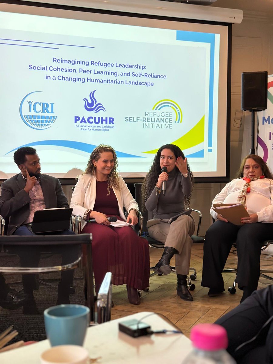 IntrntlCouncil's tweet photo. Grateful to join the refugee leadership conversation at #RSpace2025 in Geneva. 🌍

Our Founder &amp; CEO, Dekow Sagar, spoke on social cohesion and why collaboration must shape the future of humanitarian work. 🤝
#RefugeeLeadership #RefugeeLed #ICRI https://t.co/B8Bs43PIUV