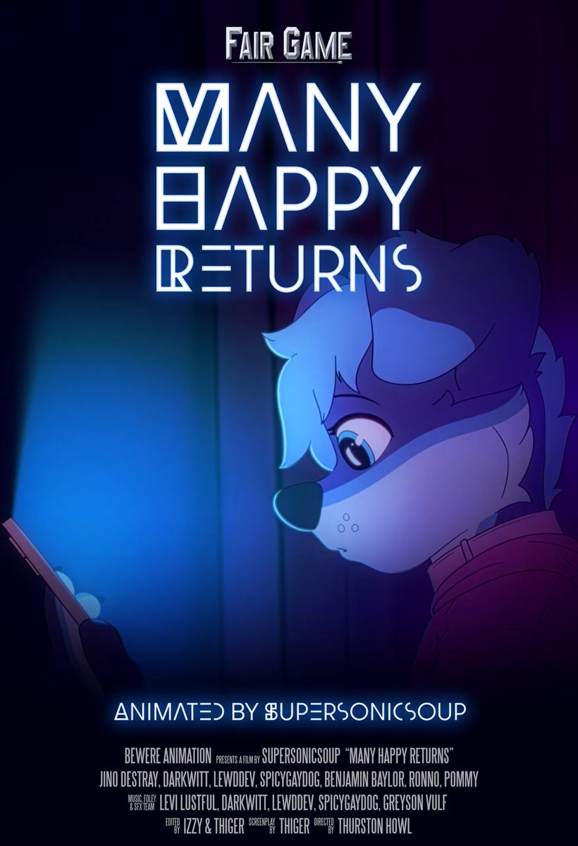 Another one of our shorts is “Many Happy Returns,” by <a href="/SupersonicSoup/">SupersonicSoup</a> . After getting a text, Pup realizes he has a birthday surprise at the local club. But can he follow the rules his friends have set up? Or will he lose his real prize? kickstarter.com/projects/bewer…