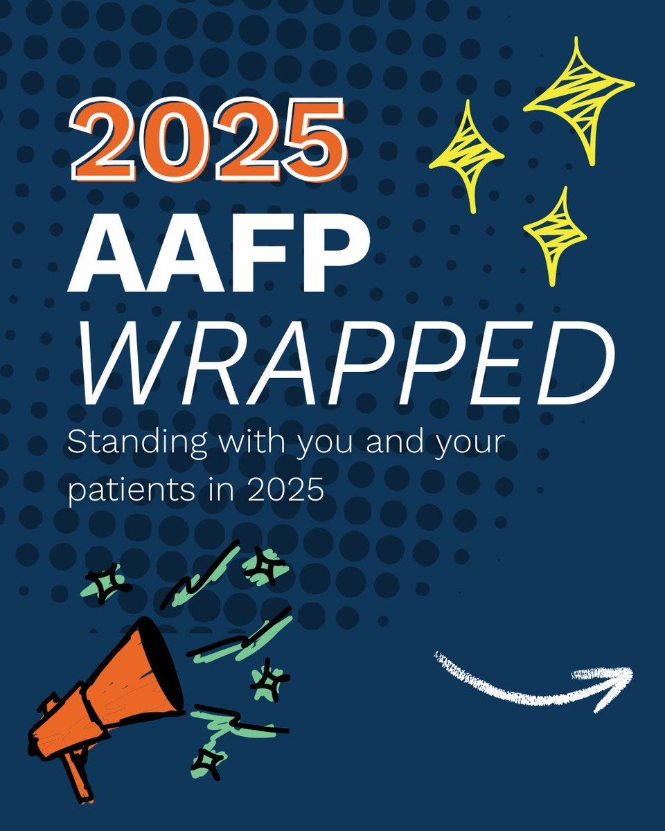 aafp's tweet photo. This year was about standing together with you and your patients. Through your advocacy and engagement, you sparked positive advances in health policy, expanded evidence-based tools and strengthened primary care at every level. Celebrate more family medicine wins from 2025 at https://t.co/83GTN4AjRu