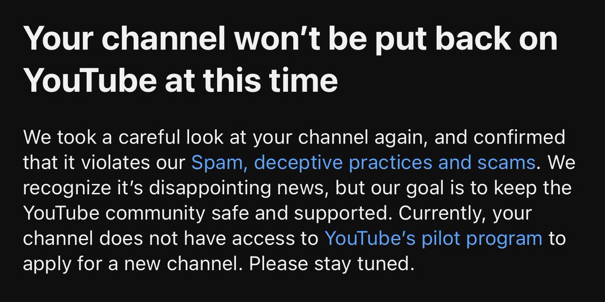 _KingTheGreat's tweet photo. @TeamYouTube, it has been over 3 months, and you still haven't looked into my 2 mistakenly banned channels. If you somehow do see this TeamYouTube, I would like to request a manual review on this situation because I am not losing something I have spent 100+ hours of my life on. https://t.co/rdh0JXtLdK