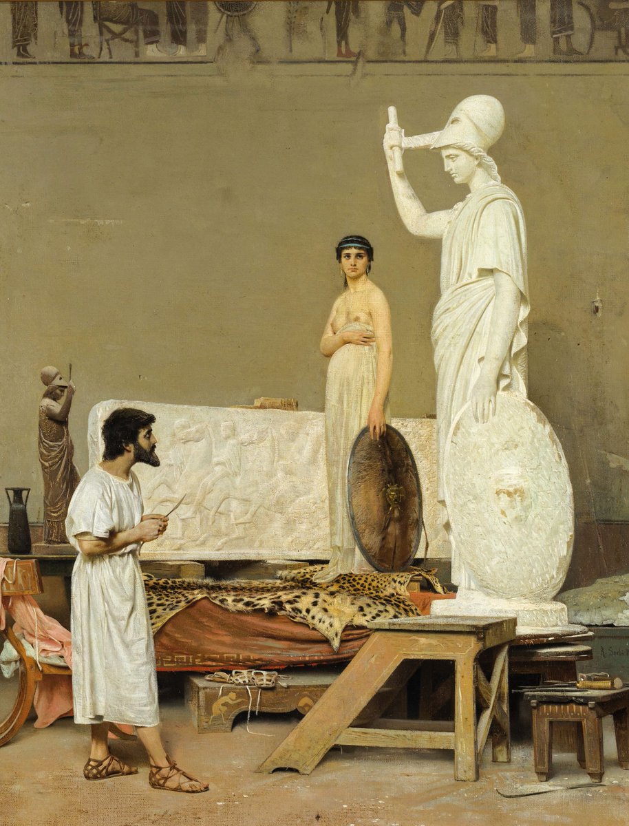 Raffaello Sorbi - "Phidias sculpting the statue of Minerva" (1869)