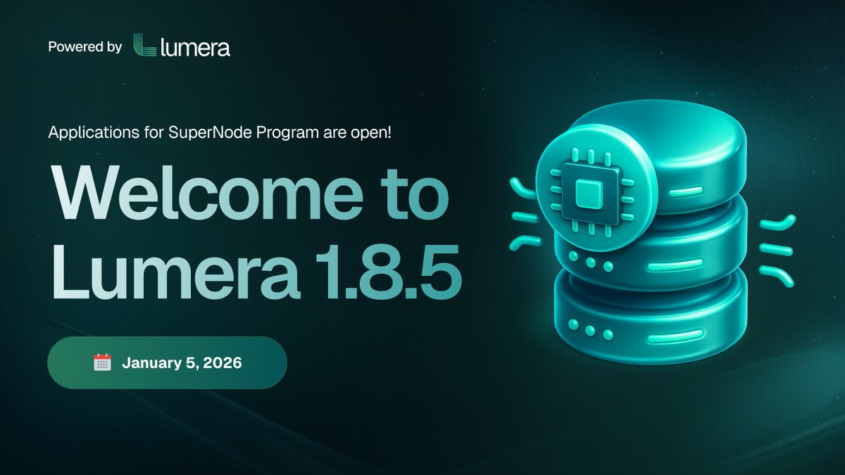 Lumera is now fully operational as a decentralized service network.

SuperNodes, Cascade, and the SuperNode Program are live with our latest 1.8.5 rollout.

Explore what this means for developers and operators 👇