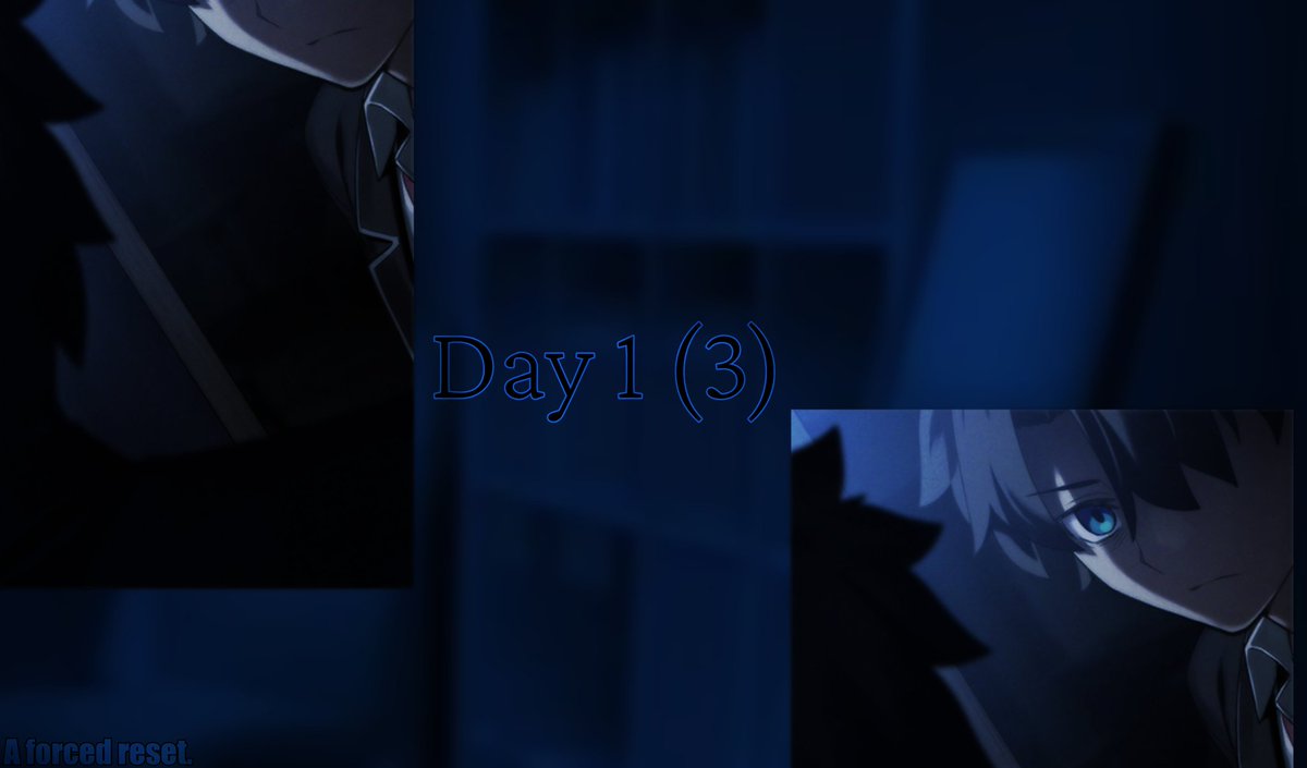 MASHUN1FAN's tweet image. [Now, would you look at that? The poor, poor, "master" is sulking in their "room"... Maybe the resets has finally caught up.]

. . .
It's just a dumb dream.
It doesn't have any meaning, it's not real.