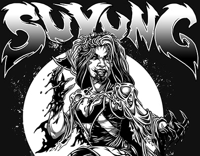 JuanWWETNA's tweet photo. Before I forget...I mentioned to @_denisesalcedo 
....my BadAss @realsuyung Shirt. Here is the sick design:
My MomBoy got a bunch to choose. #SacrificeForSu #UndeadBride https://t.co/iZstnJzJO2