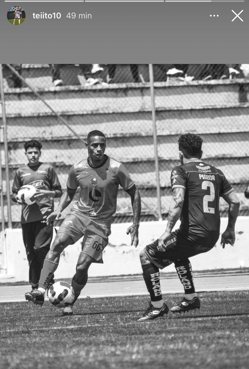 Theo Gomez, ex jugador de El Nacional en Instagram: