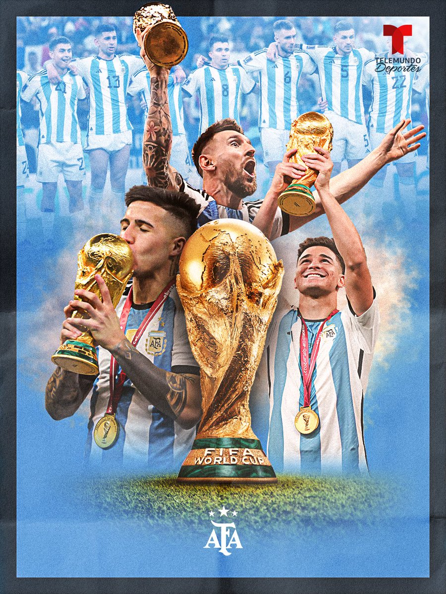 TelemundoSports's tweet image. ¡¡¡TRES AÑOS DE LA TERCERA DE ARGENTINA!!! 🇦🇷⭐️⭐️🌟

Un día como hoy pero de 2022, la selección albiceleste vencía en penales a Francia para quedarse con la Copa del Mundo en #Qatar2022 🏆

¿Lograrán el bicampeonato el próximo año? 🔜

📺 Telemundo la casa de la Copa Mundial de