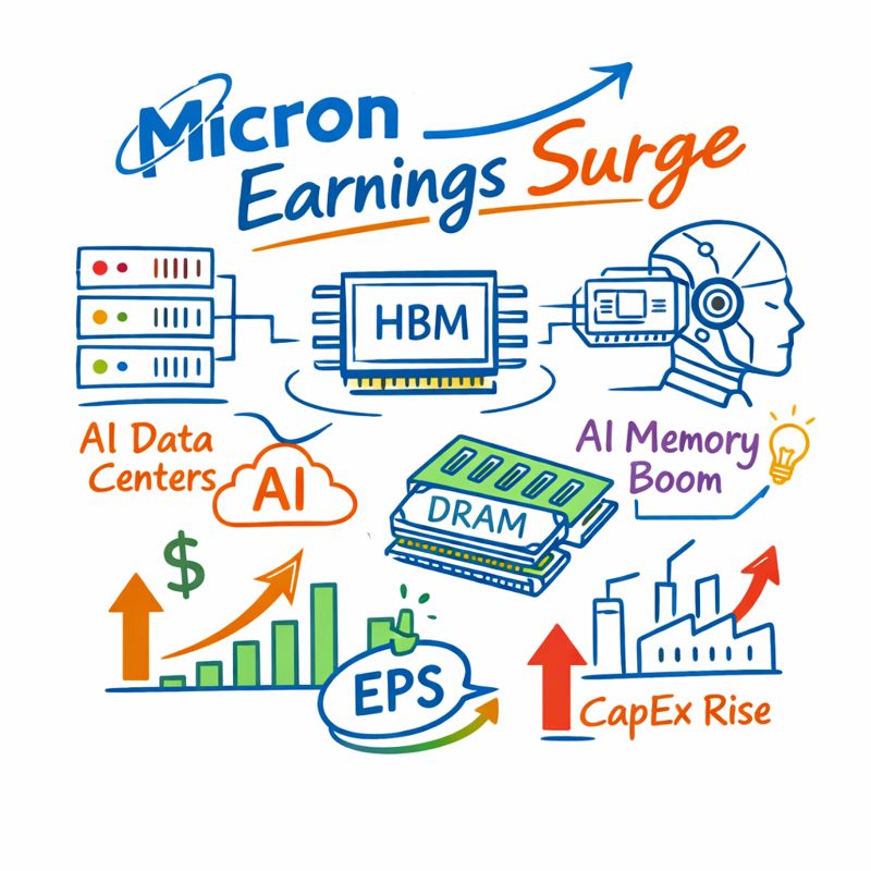 trendonverge's tweet image. Micron (MU) just delivered an earnings shock driven by surging AI memory demand.
HBM and server DRAM are emerging as critical AI bottlenecks.
After GPUs, the market focus is shifting toward memory infrastructure.

trendonverge.com/micron-earning…

#Micron #MUStock #AI #HBM #MemoryChips