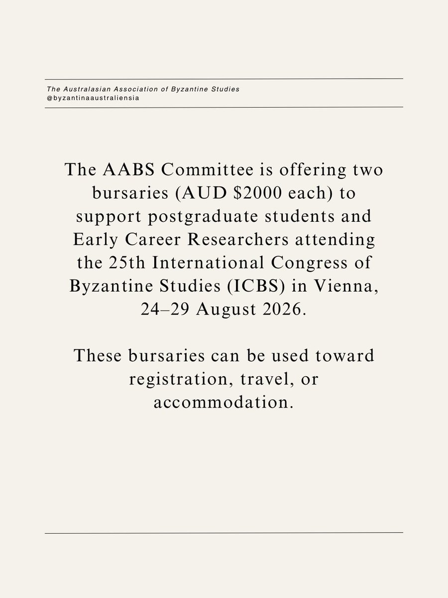 Australasian Association for Byzantine Studies Inc tweet media