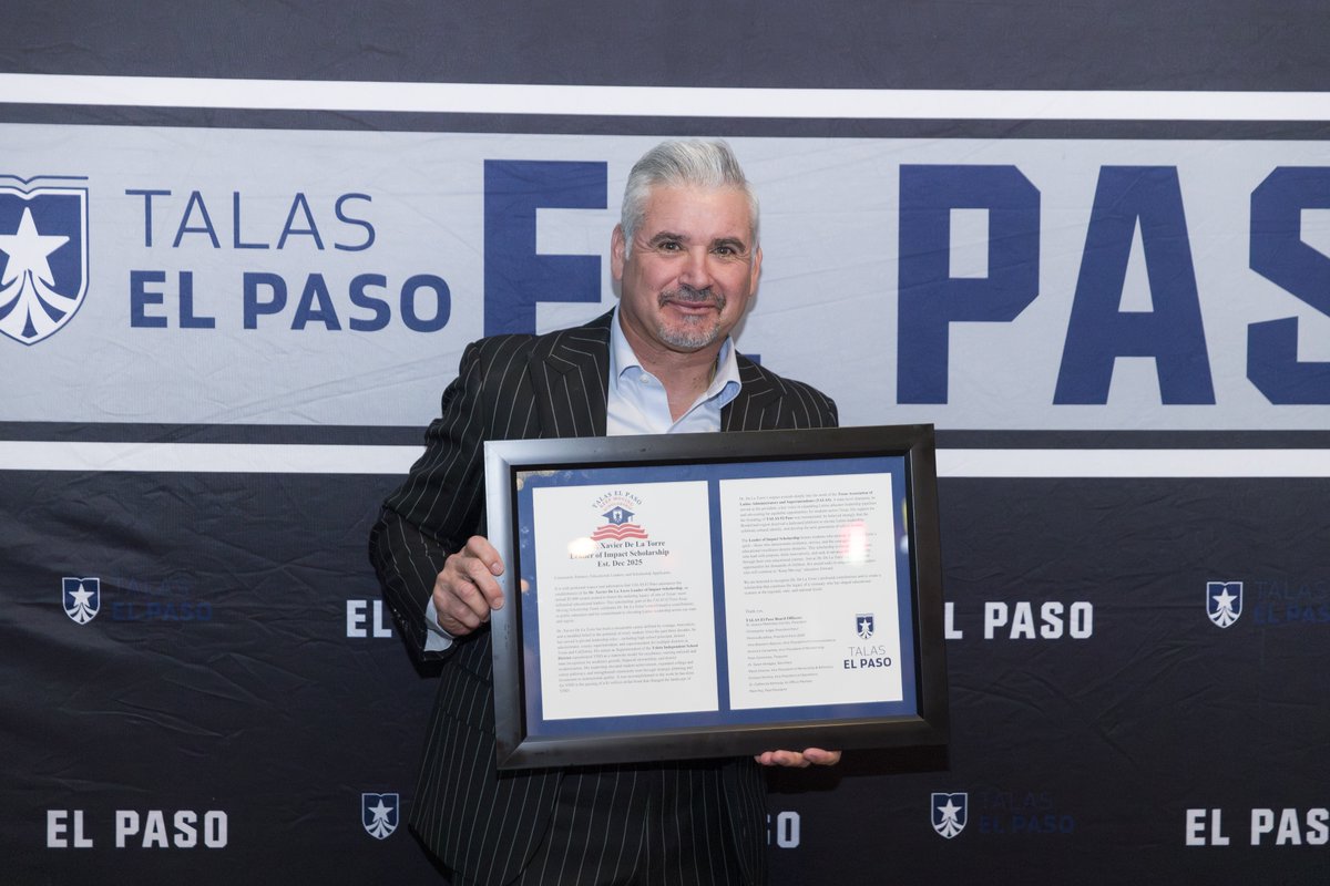 DeXavierluke's tweet image. I'm grateful for the support of TALAS El Paso, and I'm humbled by this recognition of my work in education. 🙏  I proudly share this honor with my exceptional team at #THEDISTRICT, which gives 100% every day to help our students realize their promise &amp;amp; potential.