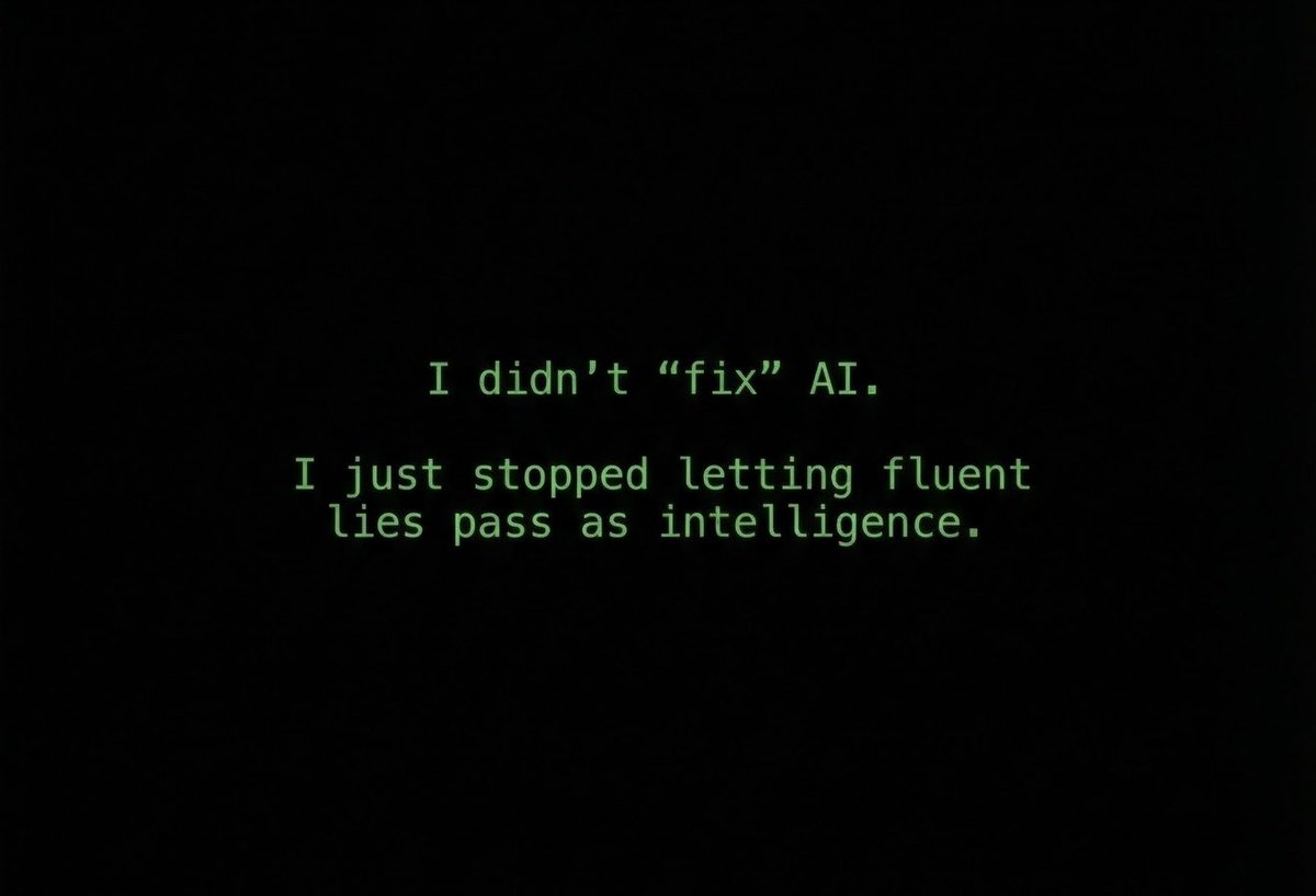 agiplug's tweet image. They told us hallucinations were the tax you pay for AI.
Like you just accept 20% noise for the signal.

I wasn’t convinced.
I had to build something from first principles that wouldn’t lie to my face.

We didn’t fix the risk.
We caged it.

Determinism.
Confidence.…