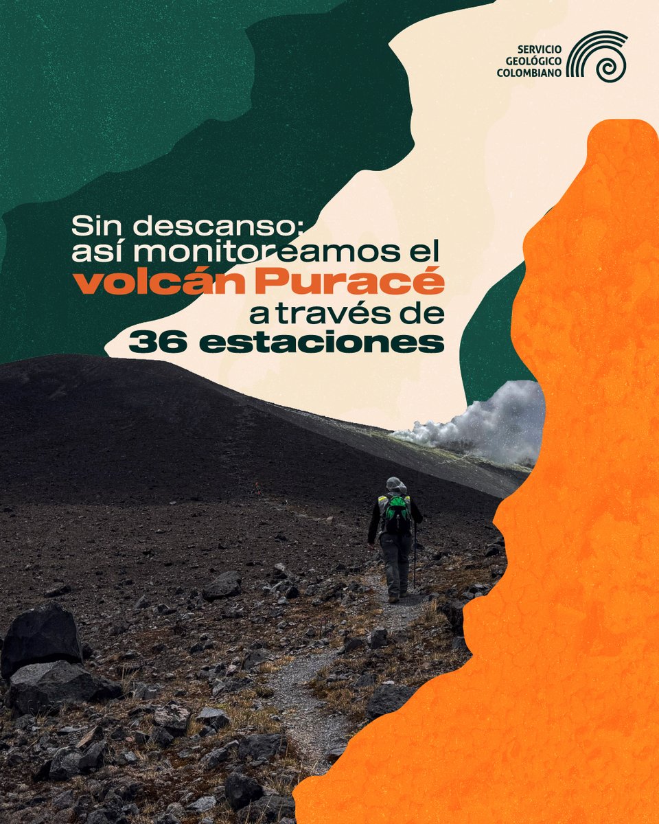 sgcol's tweet photo. 1️⃣ 🌋 El volcán Puracé se encuentra en estado de alerta Naranja  d🔶esde el 29 de noviembre de 2025, pero desde 2021 ha mostrado cambios paulatinos en su actividad interna, los cuales han sido monitoreados de manera continua. 🧵 https://t.co/IopeMOyehn