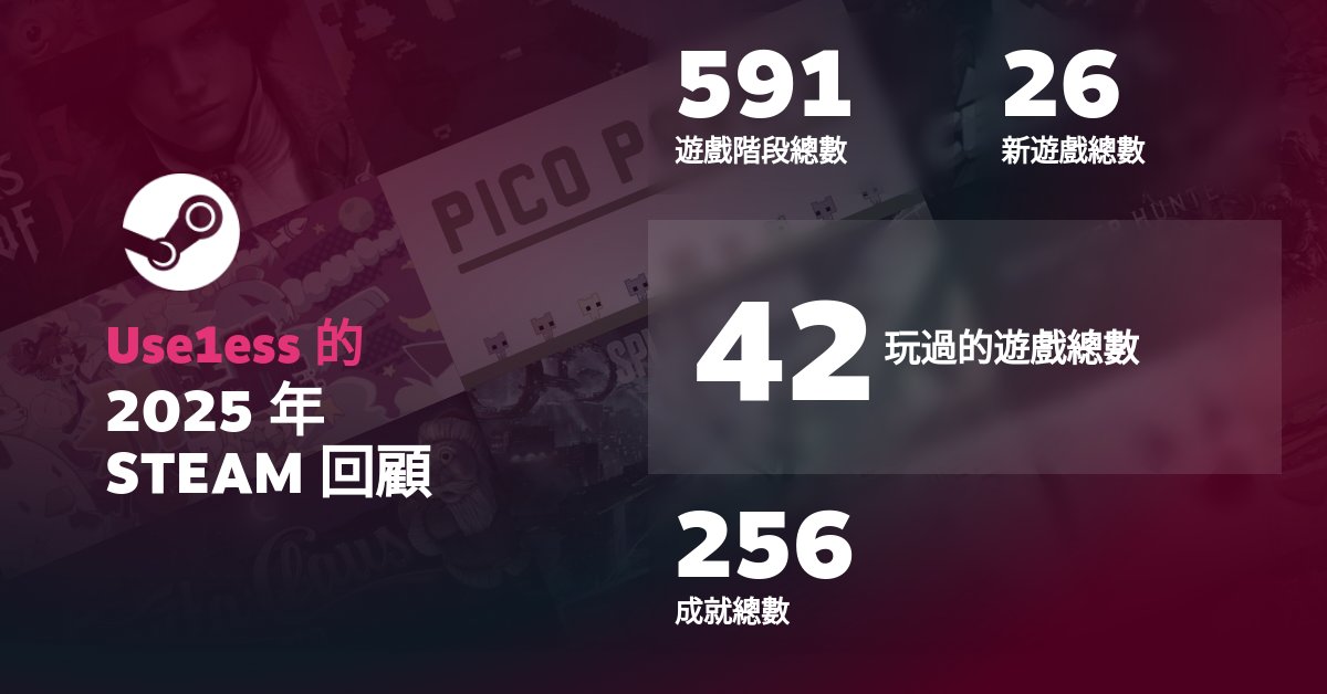 今年好像沒玩到什麼遊戲
魔裁剛玩完第一章而已
s.team/y25/cctnffkb?l…