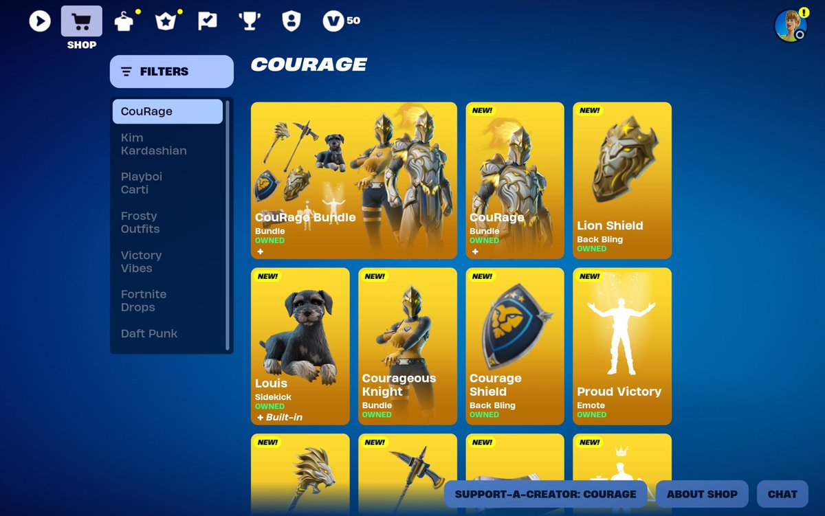 kevshellz's tweet photo. Im now broke in Fortnite but I now own the @CouRageJD Icon outfit. Best outfit in the game. https://t.co/7yckC6ZyKJ