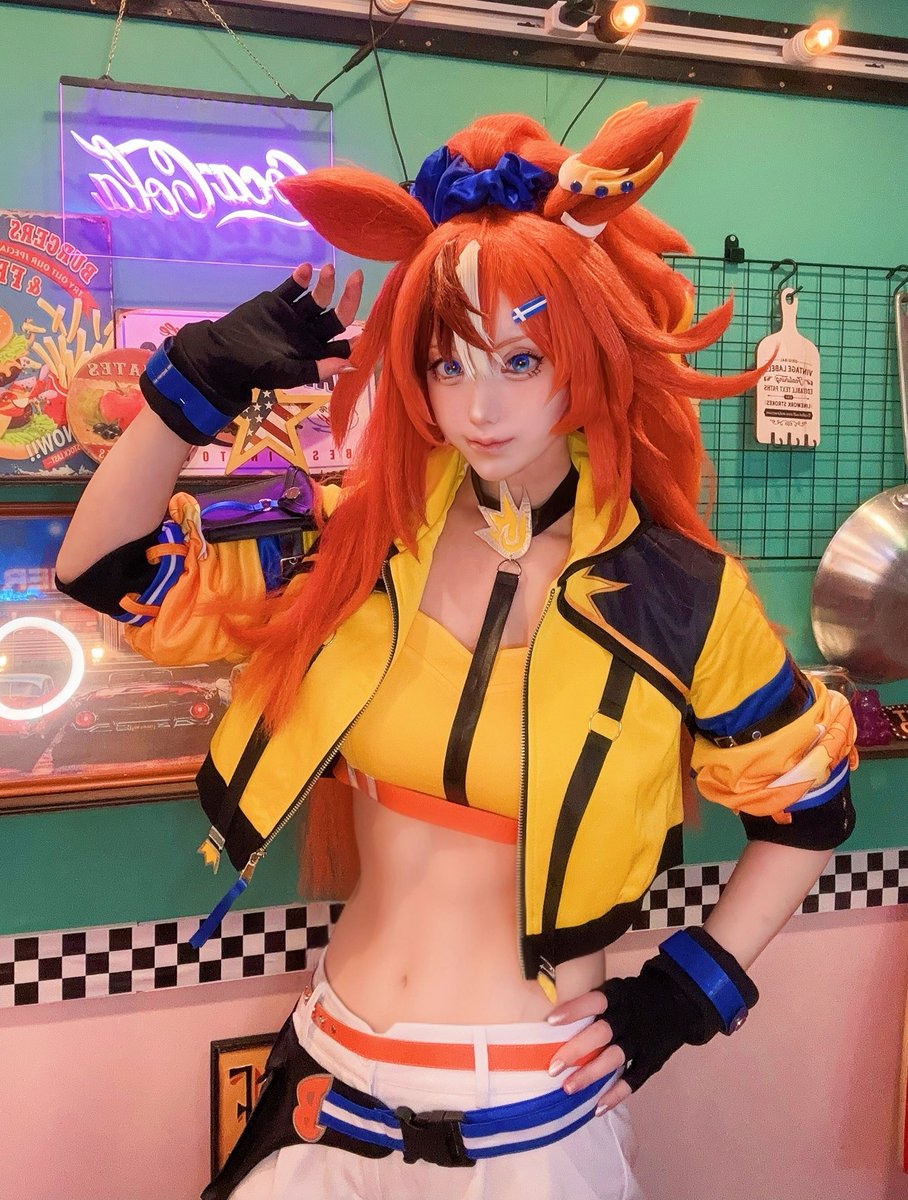 コスプレ cosplay ウマ娘 umamusume バブルガムフェロー Bubble Gum Fellow 全身撮るの忘れたけど身長バブルと一緒なんだ嬉しい