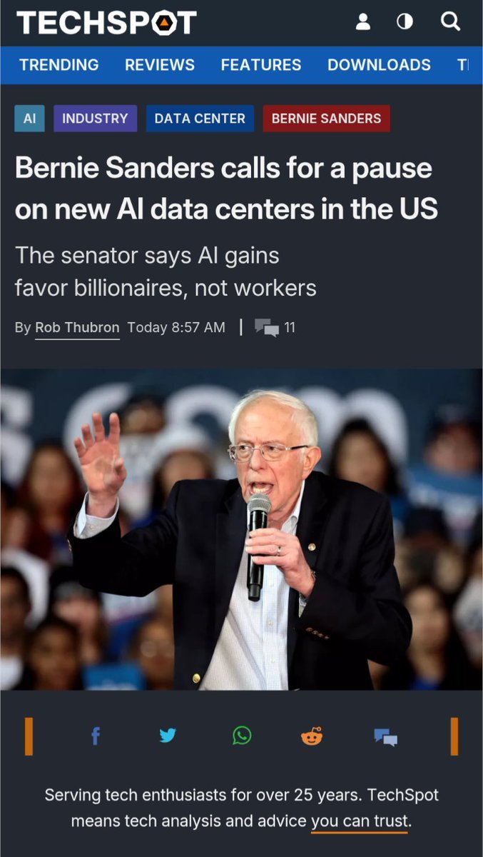 sigh. i just have to say something here. it is so sad, truly, to think that data centers are only helping 'mark zuckerberg and all the other billionaires' when there are people waiting for a cure to their disease with 5 years to live.

man, discovery is the zeal of life. you want