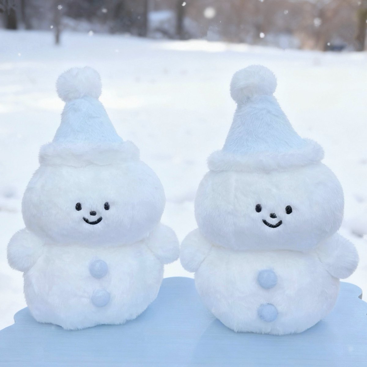 くまちゃんじゃないけど、どうしても作りたくなってしまった雪だるま