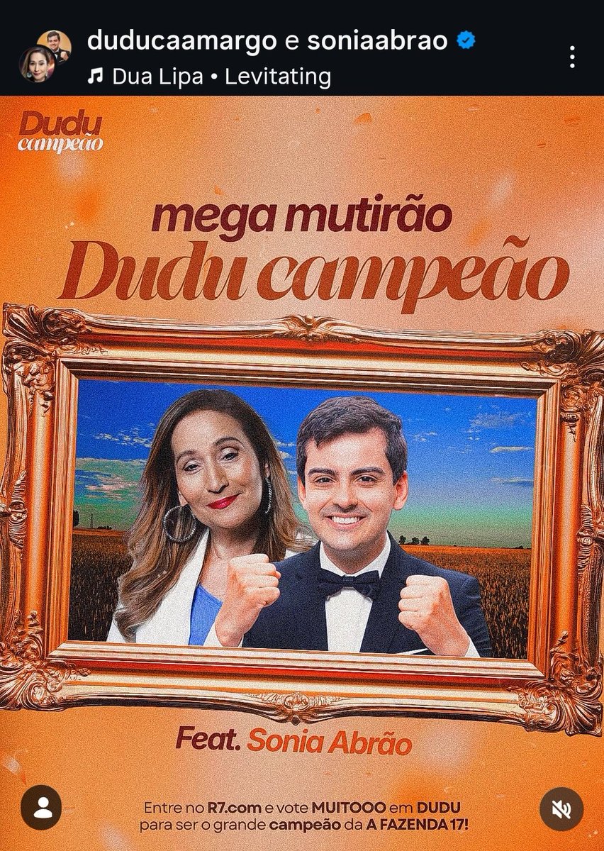 #DuduCampeão!

Sonia Abrão PUXA Mutirão para Dudu🏆
#AFazenda17 #AFazenda