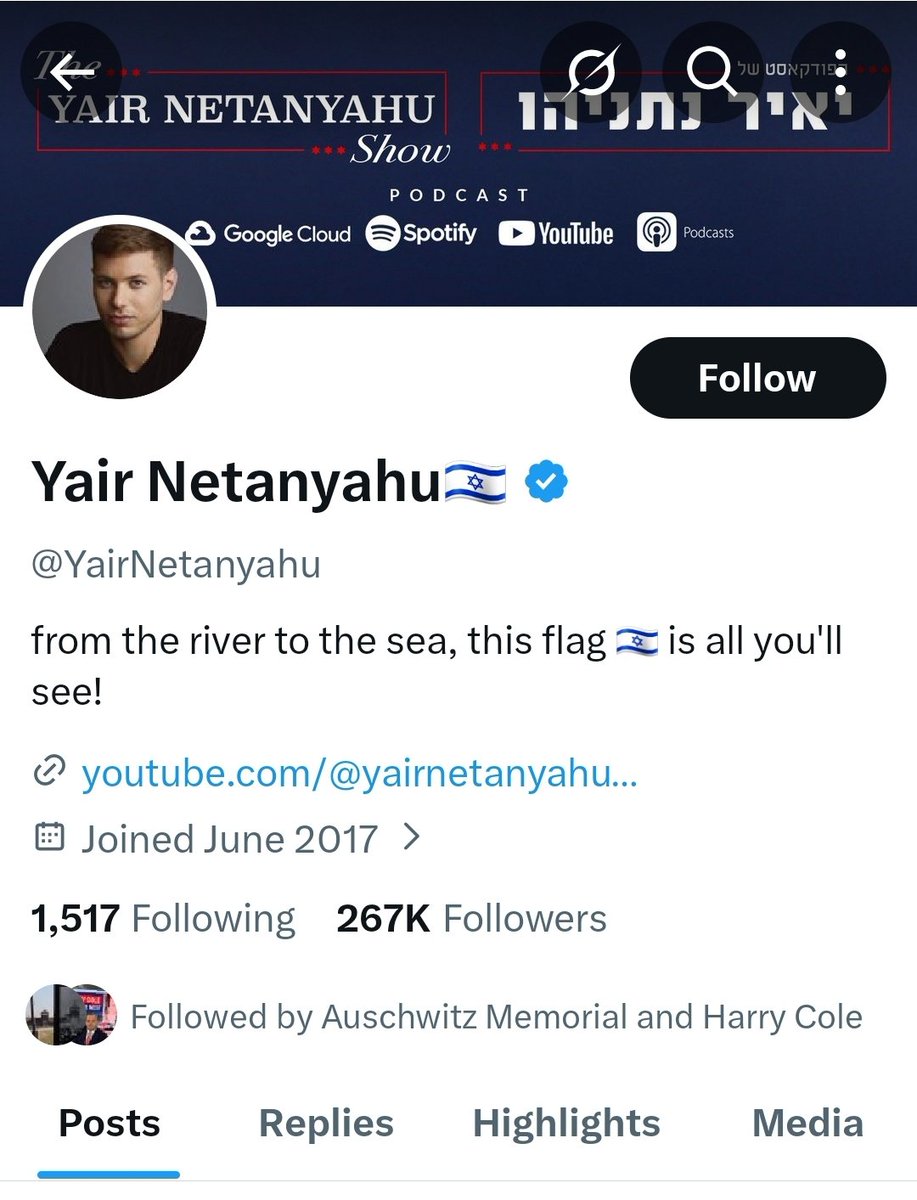 Yes, his son's twitter bio is interesting, isn't it?