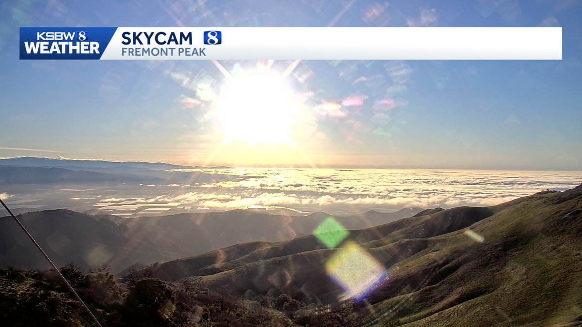 4:10 PM: Well look at that! The marine layer is back on the Central Coast and the Tule Fog has finally cleared out of the Central Valley.

We also had some light showers this AM! Exciting sign of big changes on the way. Get your rain forecast coming up at 5, 6 &amp; 11 on KSBW