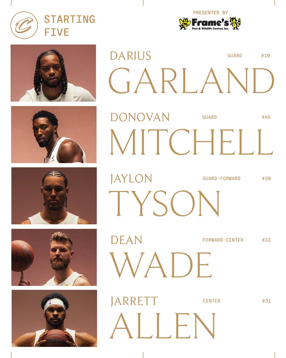 Cavalier Starters for #CavsBulls. #LetEmKnow