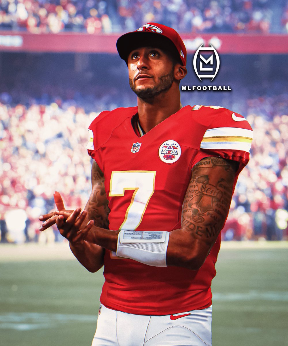 MLFootball's tweet image. NEWS: Veteran quarterback Colin Kaepernick is still a free agent and would like to start for the Kansas City #Chiefs next season.

Kaepernick has said that he still wants to play football in the #NFL and be a starting QB.

Colin is 38 years old and has not played in 8 seasons.