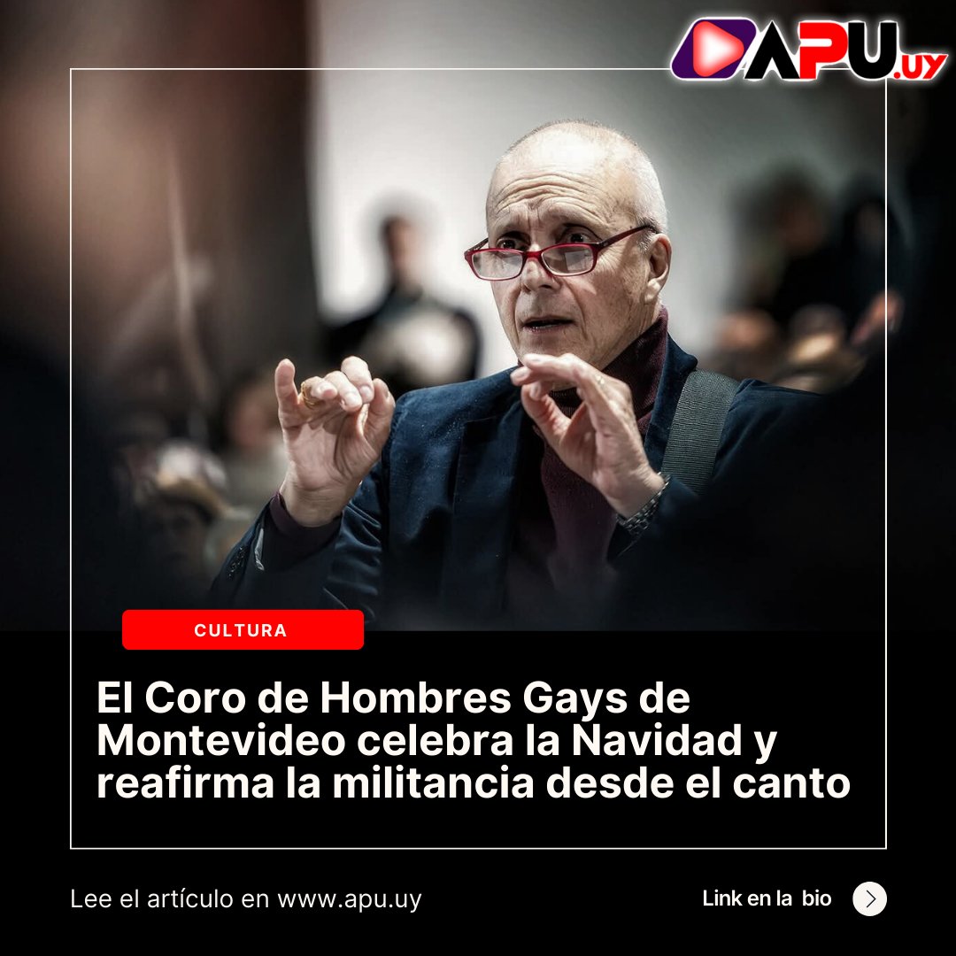 apu_uy's tweet photo. El Coro de Hombres Gays de Montevideo (CHG-Montevideo) se prepara para una nueva edición de su tradicional Concierto de Navidad, que se realizará el viernes 19 a las 20 horas en la Iglesia Metodista Central, Constituyente 1460. La propuesta, que combina música, compromiso social y comunidad, se da además en la antesala de un año clave: el décimo aniversario del coro y la organización del primer Encuentro Latinoamericano de Coros LGBTI+.

✍️Luciana Bigliante / @Lubigliante 

▶️🔗https://t.co/gl6CLoLouE