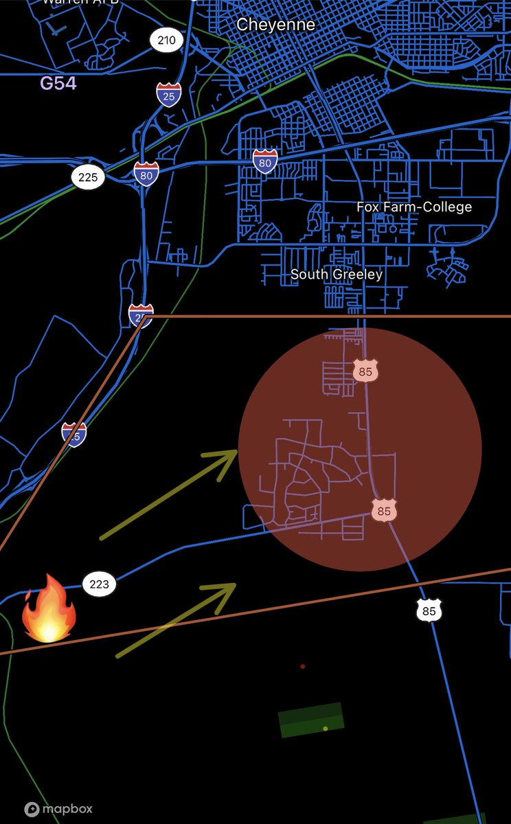 kodythewxguy's tweet image. Winchester Hills subdivision needs to evacuate IMMEDIATELY.

The fire is being pushed northeast by 60-70 mph wind gusts. If you live on the south side of Cheyenne (south Greeley, Fox Farm-College, Orchard Valley, you need to have a plan and be prepared to leave at a moments…