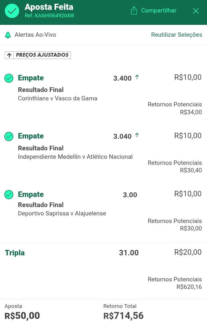 soEmpateS's tweet photo. #empates #draw #bet365 #betfair #simples #odd 3.40 #odd 3.04 #odds 3.00 #tripla #odds 31.00 #X-472 https://t.co/JHUq2kxqBW