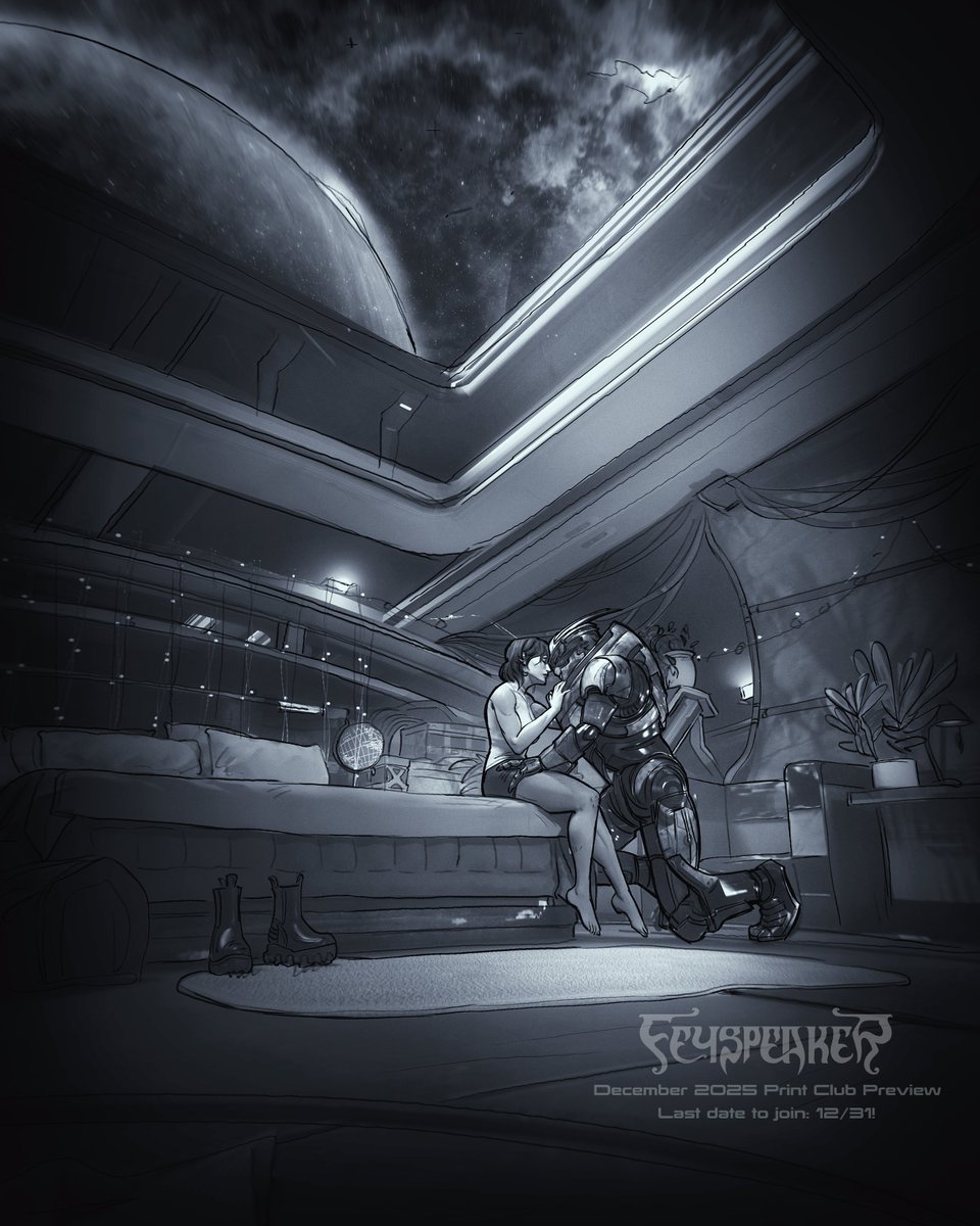 where are my Shakarian girlies at 🥺
WIP for print club this month 
#masseffect #garrus #femshep