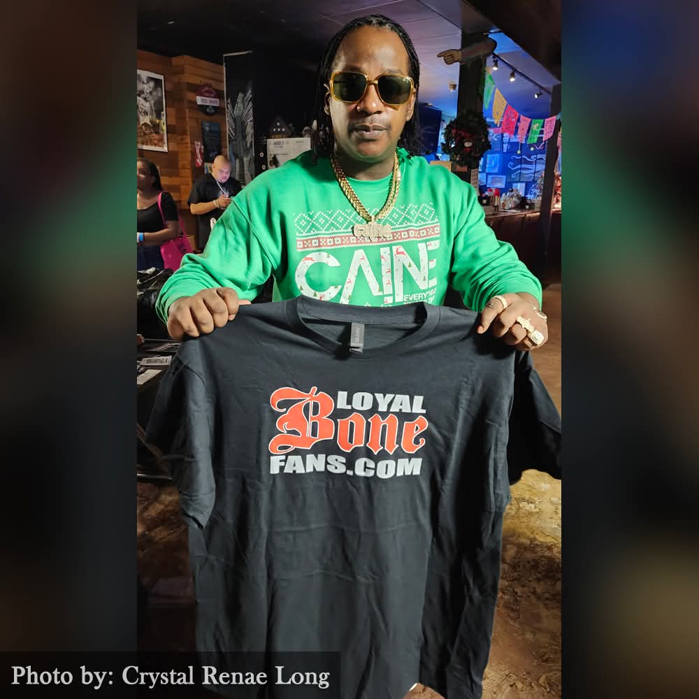 Gave <a href="/Caine216/">CAINE</a> a Loyal Bone Fans t-shirt after the concert as well. 
San Antonio, TX. December 13, 2025.