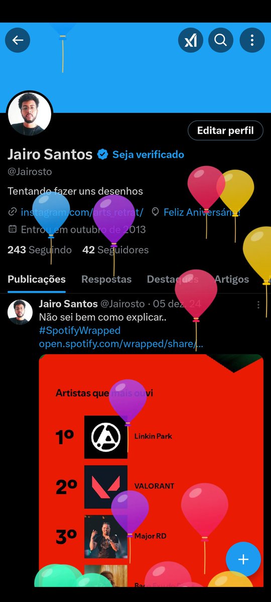 Jairosto's tweet photo. 30 Balões https://t.co/sOzrL8Rrro