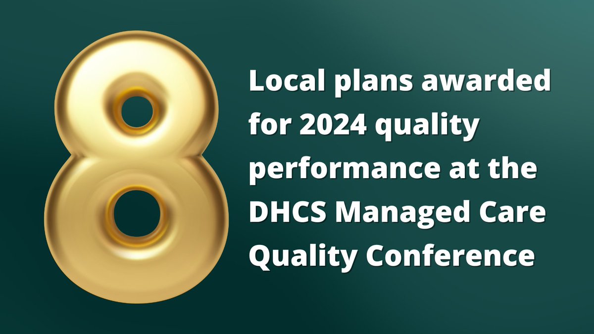 LHPCal's tweet photo. At this year's annual DHCS 2025 Medi-Cal Managed Care Quality Conference, health care leaders came together to discuss and recommit to improving quality and equity for Medi-Cal members. Additionally, 8 local plans received awards for their outstanding performance in 2024! https://t.co/eqlFUzTEiK