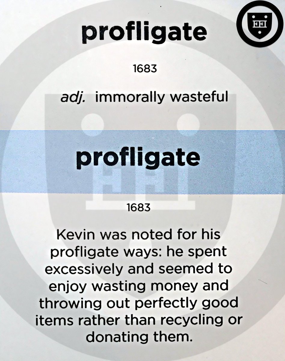 Profligate

(adj.) immorally wasteful

#vocabulary #WordoftheDay