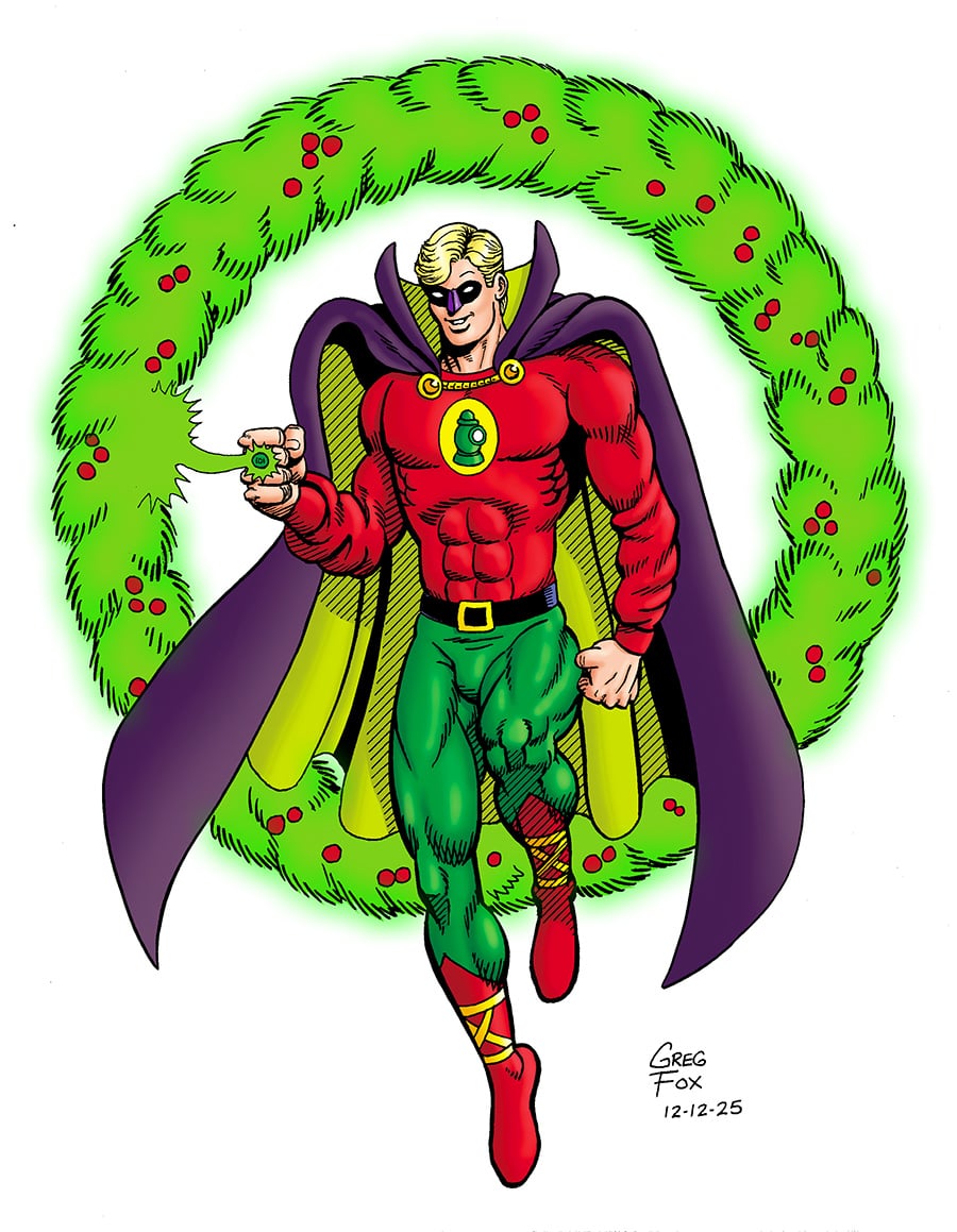 JasPosey's tweet photo. My commission of Alan Scott Green Lantern Christmas by @KyleComics https://t.co/qhCohJhMhz #GregFox #artcommission #GreenLantern #AlanScott #Starheart #JusticeSociety #AllStarSquadron #EarthTwo #Checkmate #SentinelsofMagic #GreenLanternart #JusticeSocietyart #DCComics #Christmas https://t.co/m2oTHszX2T