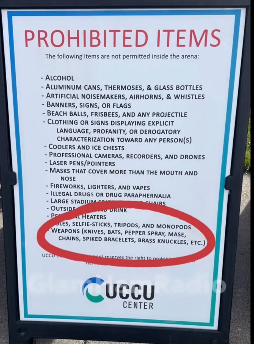 GlamHamRadio's tweet photo. When I went to UVU there was an event going on - indoors. I asked the staff if it was normal to have metal detectors, or if it was just since Charlie. They said it was normal. Even though UVU is a concealed carry school, no weapons are allowed inside the events center.  So had the debate been indoors…💔😞