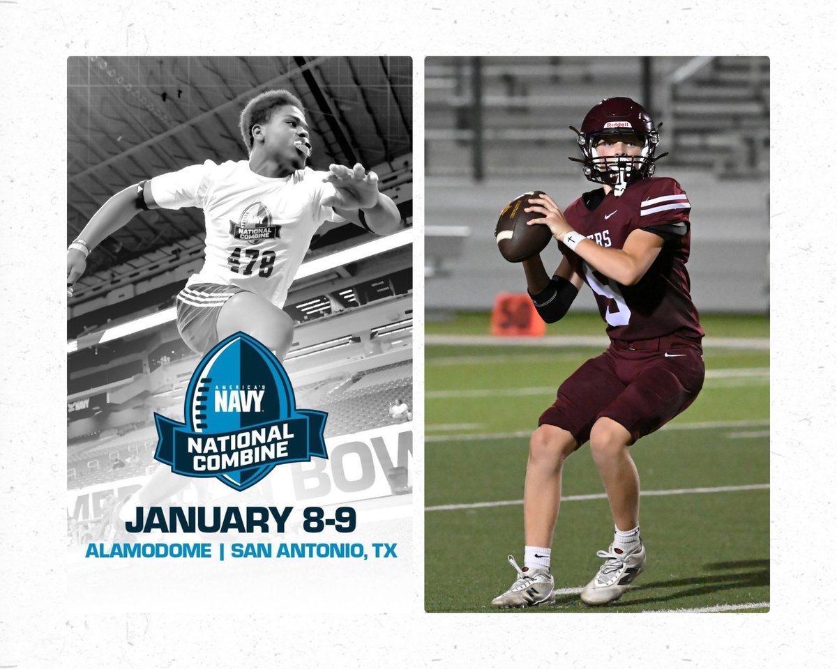 Blessed to receive an invitation to compete at the <a href="/NationalComb1ne/">Navy National Combine</a> during the <a href="/AABonNBC/">Navy All-American Bowl</a>. Thanks to <a href="/JohnSchmidAAB/">John Schmid</a> for the invite and to my coaches. 

Looking forward to representing <a href="/DripFB/">Dripping Springs HS Football</a> 
<a href="/CoachGZimmerman/">Galen Zimmerman</a> 
<a href="/A_Pena4/">Al Pena</a> 
<a href="/Shaun_Rut/">Shaun Rutherford MEd🎓</a> 
<a href="/txqb/">Brian Thiebaud</a>