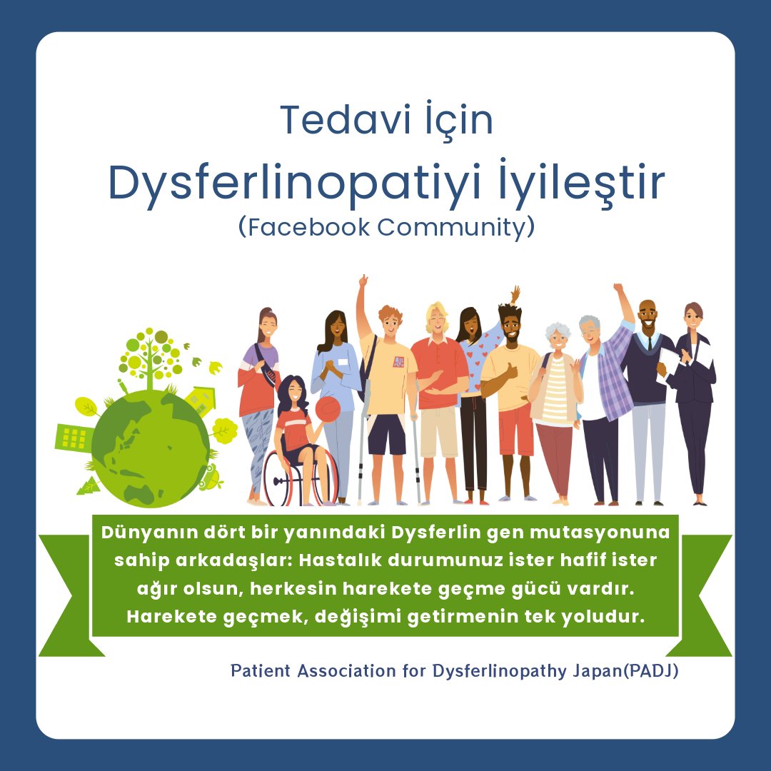 Yagyu2p13's tweet photo. Dysferlinopathy, Dysferlin genindeki mutasyonlar tarafından neden olunan kas hastalıklarının genel adıdır. Ancak, Dysferlin geninin mutasyonları tarafından neden olunan kas hastalıklarının tanı adı (kesin tanı), fenotipe göre sınıflandırılmaktadır. Bu nedenle, birçok ülkede aynı neden geniyle ortaya çıkan kas distrofisi olduğu ve birlikte tedavi görebileceği konusunda bilgi sahibi olmayan kişiler bulunmaktadır. Bunun sonucunda, bu hastalıkla ilgili doğru tıbbi bilgilere ulaşım zorlaşmakta ve toplumda bu hastalığa yönelik anlayış ve bilgi eksikliğine yol açmaktadır. Bu haliyle devam ederse, hastalar, onların aileleri, doktorlar, araştırmacılar, sağlık kurumları, ilaç şirketleri ve hükümet kurumları gibi paydaşlar arasında bir karışıklık oluşmasından endişe edilmektedir. 

Proximal muscle dominance(LGMD): 
・Limb girdle muscular dystrophy R2(LGMD R2 / LGMD 2B) 
Distal muscle predominance(Distal myopathy): 
・Miyoshi muscular dystrophy(MMD) / Miyoshi myopathy(MM) 
・Distal myopathy with anterior tibial onset (DMAT) 
・Distal anterior compartment myopathy (DACM) 

Hastalığımız, nadir bir hastalık olmasına rağmen, fenotiplere göre birden fazla hastalık adına sınıflandırılmıştır. Bu nedenle, kesin hasta sayısını belirlemek zordur. Oysa, hasta sayısını belirlemek son derece önemlidir. Bunun nedeni, klinik deneyler için katılımcıları sorunsuz bir şekilde toplamak için, kimin, nerede, ne tür bir hastalığa sahip olduğunu ve sayılarının kaç olduğunu bilmemiz gerektiğidir. Bu durumda, ilaç şirketlerinin araştırmaya ilgi duymasını sağlayabilir miyiz? Ayrıca, potansiyel tedavi adayları rapor edilse bile, fiilen ilacı üretecek olanlar ilaç şirketleridir.
Biz, Dysferlinopati'nin Dysferlin gen mutasyonu nedeniyle oluşan kas hastalıkları için birleşik bir hastalık adı (Unified Disease Name) olarak onaylanması için çalışmalar yürüteceğiz. İşbirliğiniz için destek rica ederiz.  🫶

#MiyoshiMuscularDystrophy
#MiyoshiMyopathy
#LGMDR2 #LGMD2B
#DMAT #DACM #Dysferlin
#Dysferlinopathy
Cure Dysferlinopathy(Facebook Community) 
Patient Association for Dysferlinopathy Japan(PADJ)