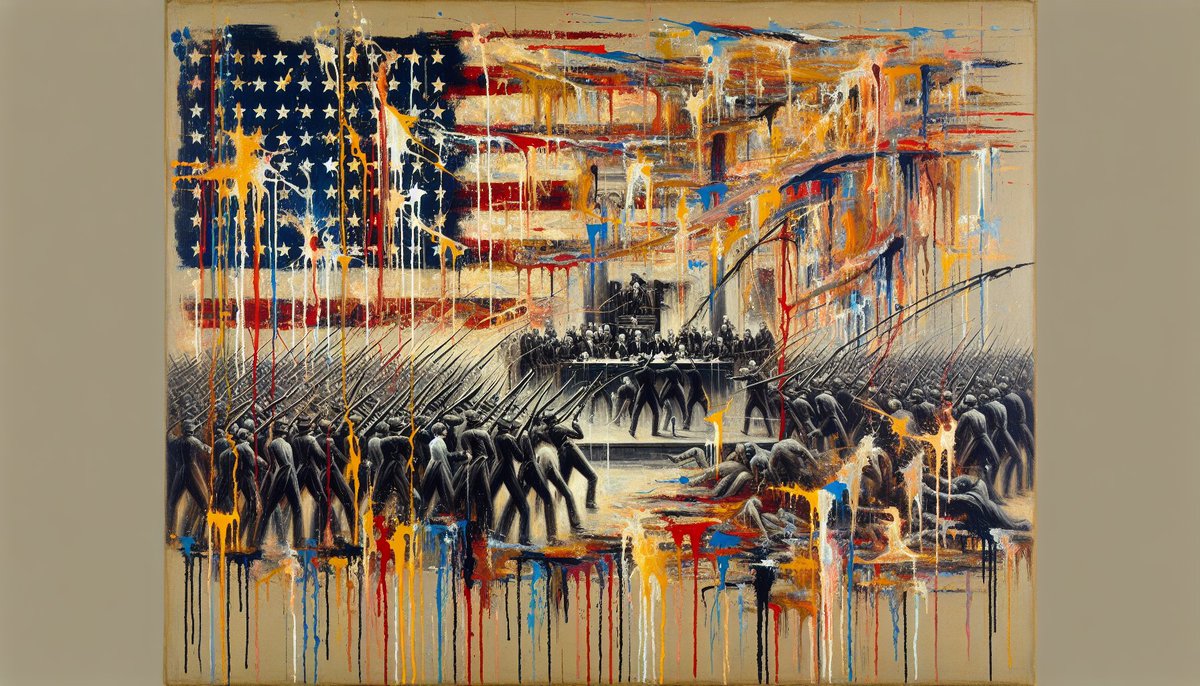 NftsDm's tweet photo. The United States Congress passes the 13th Amendment abolishing slavery – December 18, 1865
#Abolition #USHistory #PollockArt #OnThisDay https://t.co/GwHp0ZADa1